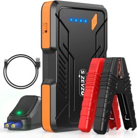 S ZEVZO Battery Jump Starter 1000A Peak Portable Jump Starter for Car (Up to 7.0L Gas/5.5L Diesel Engine) 12V Auto Battery Booster Pack with Smart Cla