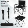 Traveling Folding Camping Chairs and Table Set with Carrying Bag