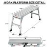 Work Platform Aluminum Step Ladder Drywall Safe ANSI Approved of Capacity 225 LBS Medium Duty Portable Bench Folding Ladders Stool w/Non-Slip Matb