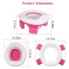 Portable Toddler Potty Toilet Foldable Potty Training Seat Cover with Splash Guard