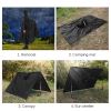 Multi-Usage Lightweight Hooded Rain Poncho Picnic Mat Blanket Sun Shelter