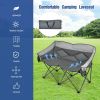 Folding Camping Chair with Bags and Padded Backrest