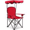 Portable Folding Beach Canopy Chair with Cup Holders