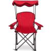 Portable Folding Beach Canopy Chair with Cup Holders